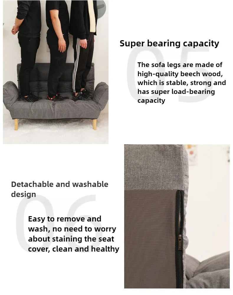 Foldable Lazy Sofa Bed – Small Apartment & Tatami Style