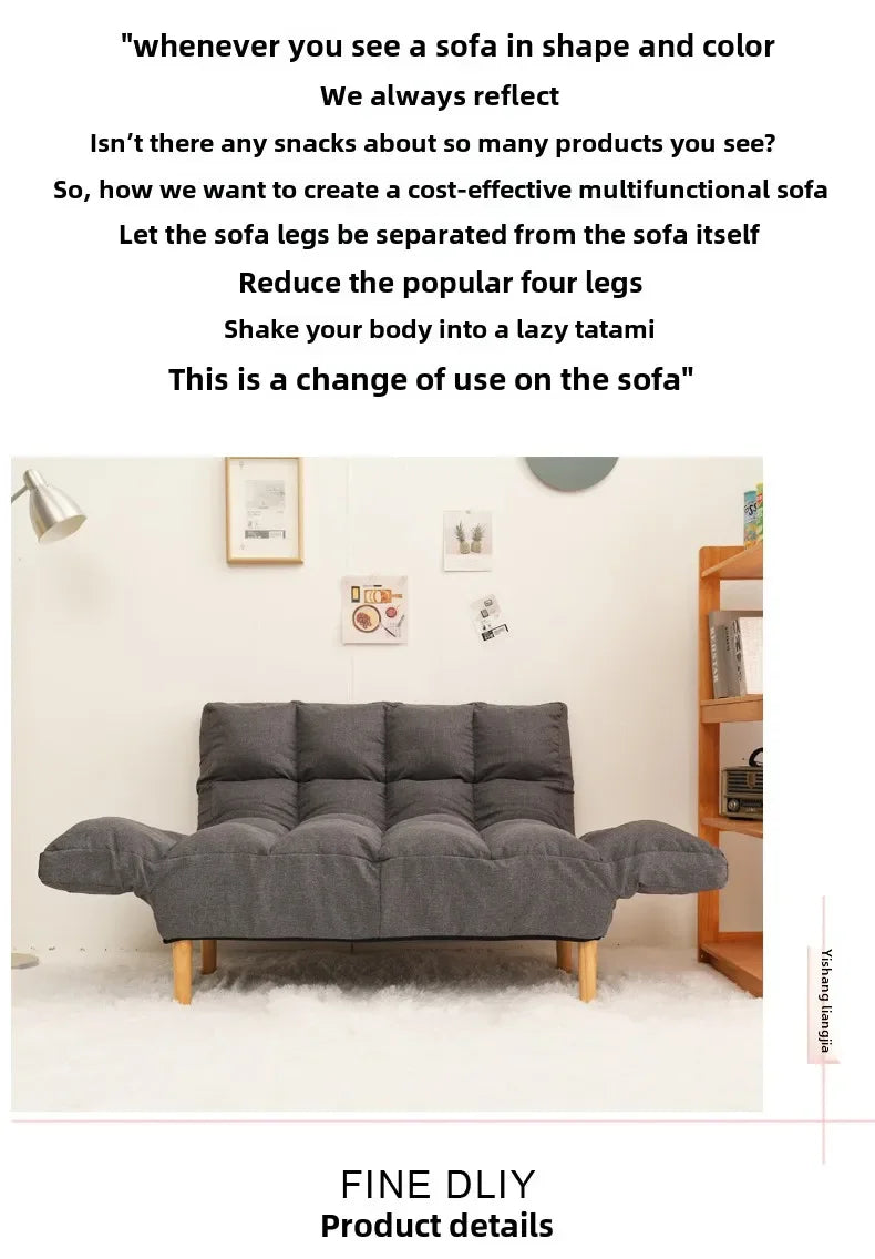 Foldable Lazy Sofa Bed – Small Apartment & Tatami Style