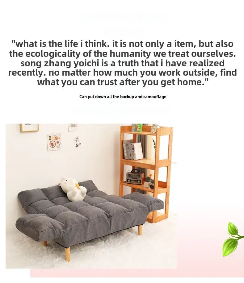 Foldable Lazy Sofa Bed – Small Apartment & Tatami Style