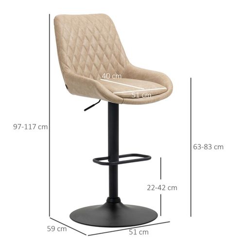 Adjustable Bar Stools – Swivel Chairs Set of 2 | The Furniture Hub