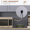 180cm Freestanding Kitchen Cabinet – Tall Storage Cupboard with Drawer, Shelves, Open Countertop and 6 Doors