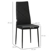 Set of 4 Faux Leather Dining Chairs