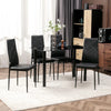 Set of 4 Faux Leather Dining Chairs