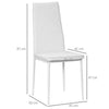 Set of 4 Faux Leather Dining Chairs