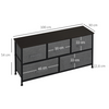 The Furniture Hubs 5-Drawer Fabric Dresser Chest, Bedroom
