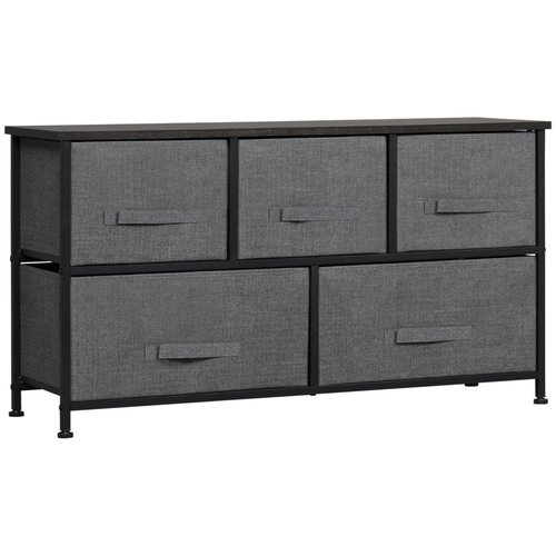 The Furniture Hubs 5-Drawer Fabric Dresser Chest, Bedroom