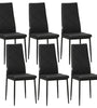 Set of 6 Faux Leather Dining Chairs