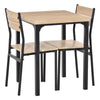 Dining Table & Chairs Set – Rustic Wood & Black Metal
