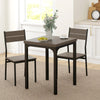 Dining Table & Chairs Set – Rustic Wood & Black Metal