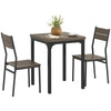 Dining Table & Chairs Set – Rustic Wood & Black Metal