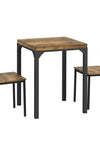 Dining Table & Chairs Set – Rustic Wood & Black Metal