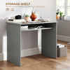 Modern Computer Desk, Home Office Table, Small Writing Desk with Storage Shelf