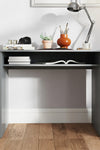 Modern Computer Desk, Home Office Table, Small Writing Desk with Storage Shelf