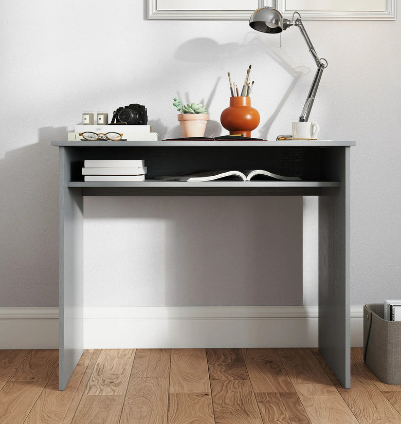 Modern Computer Desk, Home Office Table, Small Writing Desk with Storage Shelf