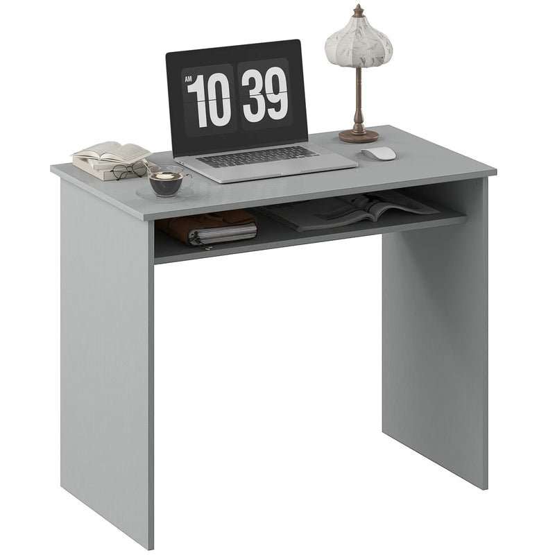 Modern Computer Desk, Home Office Table, Small Writing Desk with Storage Shelf