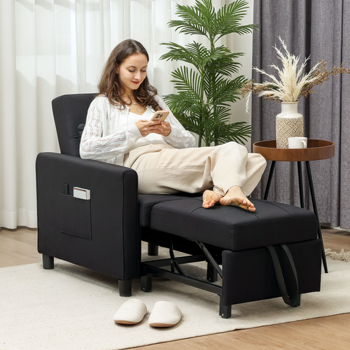 The Furniture Hubs Folding Sleeper Chair Bed with Pillow