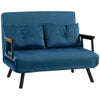 4-in-1 Velvet-Feel Double Sofa Bed with Pillows | The Furniture Hubs