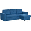 Linen-Look ‘L’ Shaped Storage Sofa Bed | The Furniture Hubs