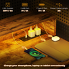 The Furniture Hubs Rustic Desk w/ LED & Shelf – Brown