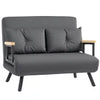 4-in-1 Velvet-Feel Double Sofa Bed with Pillows | The Furniture Hubs