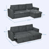 Linen-Look ‘L’ Shaped Storage Sofa Bed | The Furniture Hubs