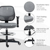 Drafting Chair, Fabric Office Chair, Ergonomic Painting Chair with Height Armrest Adjustable and Foot Ring, 360° Swivel Stool Chair for Standing Desk, Grey