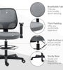 Drafting Chair, Fabric Office Chair, Ergonomic Painting Chair with Height Armrest Adjustable and Foot Ring, 360° Swivel Stool Chair for Standing Desk, Grey