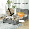 Double Ottoman Bed Frame with Storage Drawer – Grey