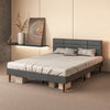 Upholstered Double Bed Frame with Wooden Slats | The Furniture Hubs
