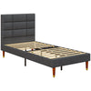 Upholstered Double Bed Frame with Wooden Slats | The Furniture Hubs