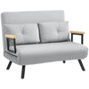 4-in-1 Velvet-Feel Double Sofa Bed with Pillows | The Furniture Hubs