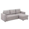 Linen-Look ‘L’ Shaped Storage Sofa Bed | The Furniture Hubs