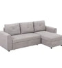 Linen-Look ‘L’ Shaped Storage Sofa Bed | The Furniture Hubs