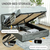 Double Ottoman Bed Frame with Storage Drawer – Grey