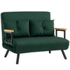 4-in-1 Velvet-Feel Double Sofa Bed with Pillows | The Furniture Hubs