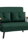 4-in-1 Velvet-Feel Double Sofa Bed with Pillows | The Furniture Hubs