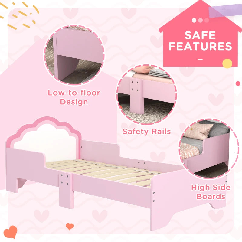 Princess Toddler Bed Frame – Cloud Design, Pink Bed For kid
