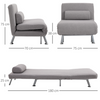 The Furniture Hubs Single Sofa Bed Grey