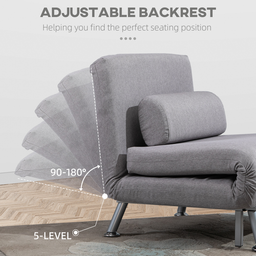 The Furniture Hubs Single Sofa Bed Grey