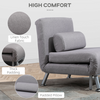The Furniture Hubs Single Sofa Bed Grey