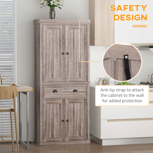 Freestanding Pantry Storage Cabinet, Home Organizer Furniture