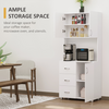 White Wooden Kitchen Storage Cabinet & Organizer Cupboard