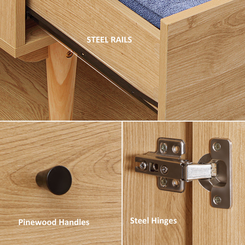 The Furniture Hub Modern Wardrobe with 2 Drawers