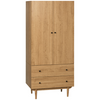 The Furniture Hub Modern Wardrobe with 2 Drawers