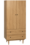 The Furniture Hub Modern Wardrobe with 2 Drawers