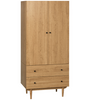 The Furniture Hub Modern Wardrobe with 2 Drawers