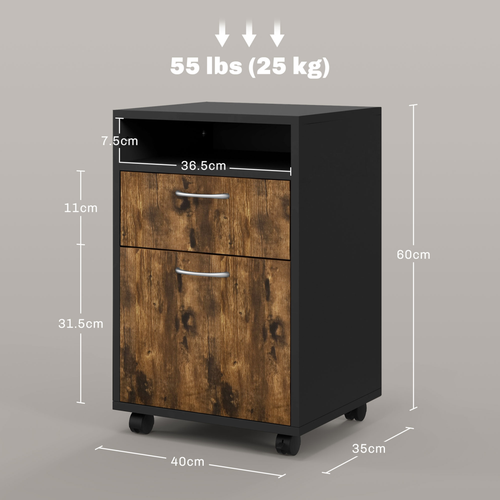 The Furniture Hubs 60cm Storage Cabinet with Drawers
