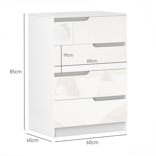 The Furniture Hubs 4 Drawer Chest of Drawers