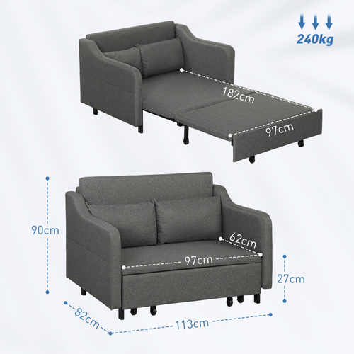 The Furniture Hubs Pull Out Sofa Bed