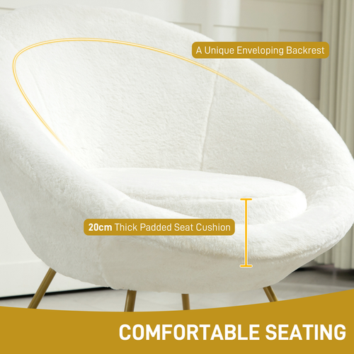 The Furniture Hubs Faux Fur Comfy Chair
